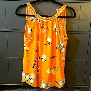 Pale Sky Orange Floral Top